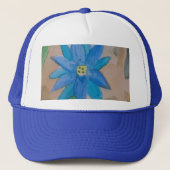 Blaue Blume Truckerkappe (Vorderseite)
