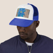 Blaue Blume Truckerkappe (Beispiel)
