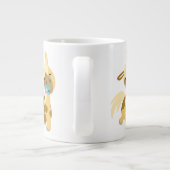 Blaue Blume und Niedlicher Cartoon Pony Jumbo Tass Jumbo-Tasse (Rückseite)