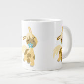 Blaue Blume und Niedlicher Cartoon Pony Jumbo Tass Jumbo-Tasse (Vorderseite Rechts)