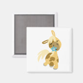 Blaue Blume und Niedlicher Cartoon Pony Magnet (Vorderseite/Rückseite)