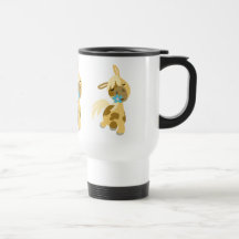 Blaue Blume und Niedlicher Cartoon Pony Travel Mug