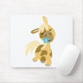 Blaue Blume und Pony Mousepad (Mit Mouse)