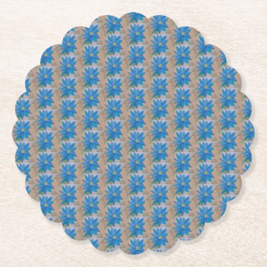 Blaue Blume Untersetzer (Vorderseite)