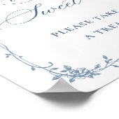 Blaue Blume Verzierte Viktorianische Grace Liebe i Poster (Ecke)