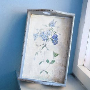 Blaue Blume Vintag Butterfly gestrichen Decoupage Seidenpapier