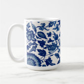 Blaue Blume Vintage Muster Kaffeetasse (Links)