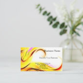 Blaue Blume: Visitenkarte invertieren (Stehend Vorderseite)