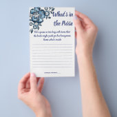 BLAUE BLUME, WAS IN DER PURSE SHOWER GAME CARD IST FLYER (Handgriff)