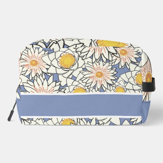 Blaue Blume Waschbeutel (Rückseite)