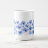 Blaue Blume Wasserfarbe Kaffeetasse (Mittel)