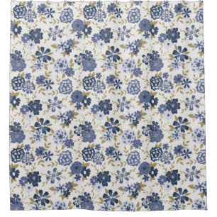 Blaue Blume Weinroute Mendrisiotto Duschvorhang
