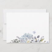 Blaue Blume wird meine Blume-Girl-Karte sein Einladung (Rückseite)