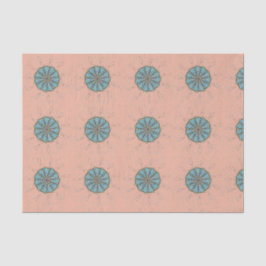 Blaue Blume zeichnend Muster Seidenpapier