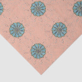 Blaue Blume zeichnend Muster Seidenpapier (Ausschnitt)