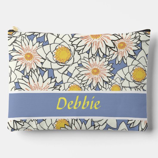 Blaue Blume Zubehörtasche (Vorderseite)