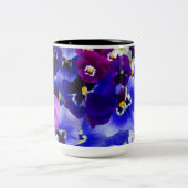 Blaue Blume Zweifarbige Tasse (Mittel)