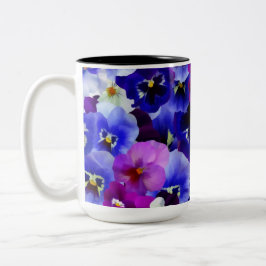 Blaue Blume Zweifarbige Tasse