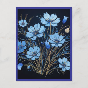 BLAUE BLUMEN #1 POSTKARTE