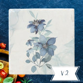 Blaue Blumen 1 Steinuntersetzer