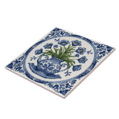 Blaue Blumen 2 Fliese (Seite)