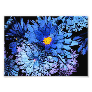 Blaue Blumen 7x5 Fotodruck
