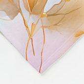 Blaue Blumen Alkohol Tinte in weichen Pasten Fleecedecke (Ecke)