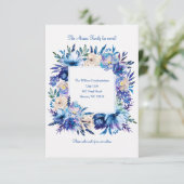 Blaue Blumen Ankündigung (Stehend Vorderseite)
