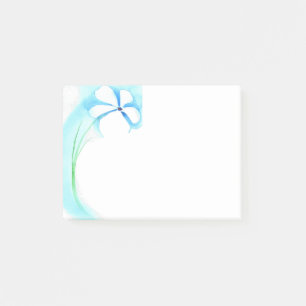 Blaue Blumen-Anmerkungen Post-it Klebezettel