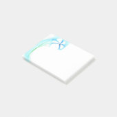 Blaue Blumen-Anmerkungen Post-it Klebezettel (angewinkelt)