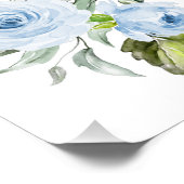 Blaue Blumen, Aquarellfarben-Blume, Junge Kinderzi Fotodruck (Ecke)