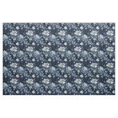 Blaue Blumen auf dunkelblau Stoff (Fat Quarter (45,7 x 55,9 cm))