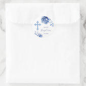 Blaue Blumen Aufkleber für Heilige Kreuztaufe (Tasche)