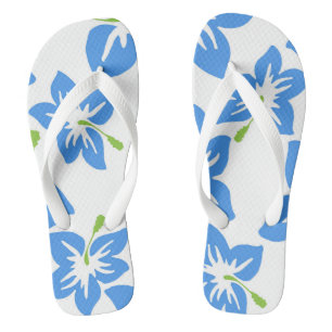 Blaue Blumen  Badesandalen
