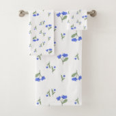 Blaue Blumen  Badhandtuch Set (Insitu)