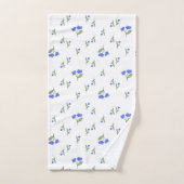 Blaue Blumen  Badhandtuch Set (Handtuch)
