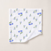 Blaue Blumen  Badhandtuch Set (Waschlappen)