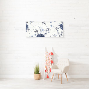 Blaue Blumen Banner