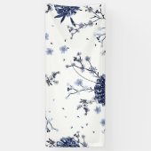 Blaue Blumen Banner (Vertikal)