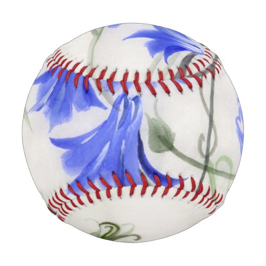 Blaue Blumen Baseball (Rückseite)