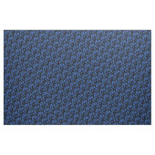 Blaue Blumen/blaue Blätter/Folkloreblumen/Schwarz Stoff (Yard (91,4 cm))