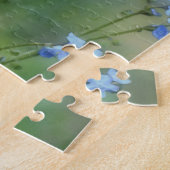 Blaue Blumen Blumen Natur Kunst Puzzle (Seite)