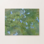 Blaue Blumen Blumen Natur Kunst Puzzle (Horizontal)
