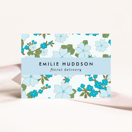 Blaue Blumen, Blumenmuster, Florist, Blume Shop Visitenkarte