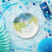 Blaue Blumen Blütenfrühlingshochzeit Pappteller (Party)