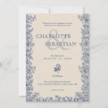 Blaue Blumen Botanische Hochzeit