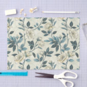 Blaue Blumen Botanische Muster (6) Seidenpapier (Handwerk)