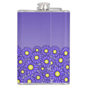 Blaue Blumen Brautjungfer Flasche Flachmann (Rückseite)