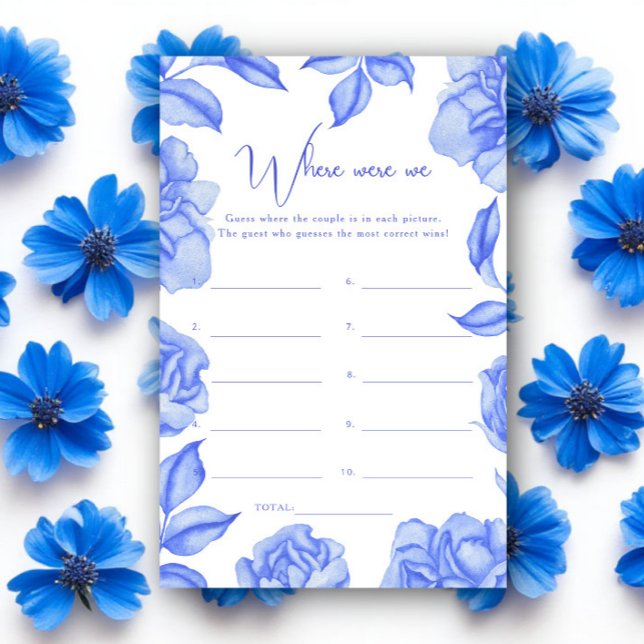 Blaue Blumen Brautparty Wo waren wir (Von Creator hochgeladen)