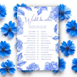 Blaue Blumen Brautparty Würde sie lieber